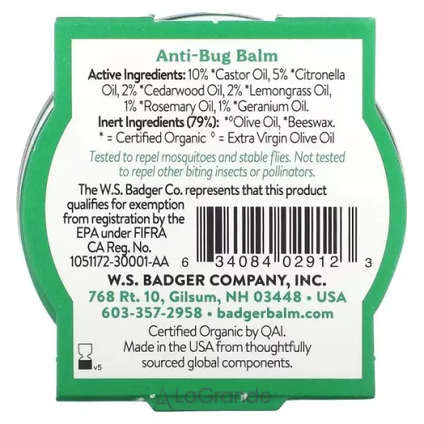 Badger Company Anti-Bug Balm ������� ��� ������ �� ��������� � ����������� � ����������