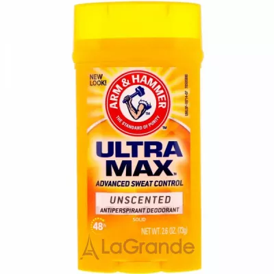 Arm & Hammer Ultra Max Antiperspirant Deodorant Unscented    ,  