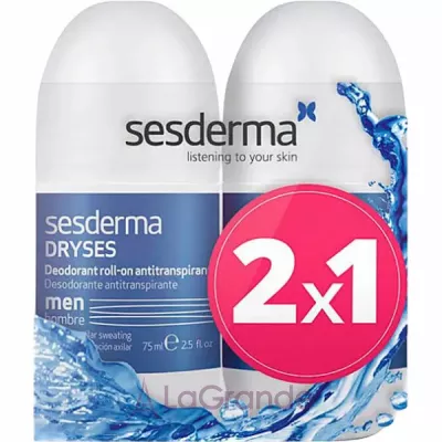 SesDerma Laboratories Dryses Deodorant For Men Duo ����� ��������� ������������ ��� ������ (roll/on/deo/75mlx2)
