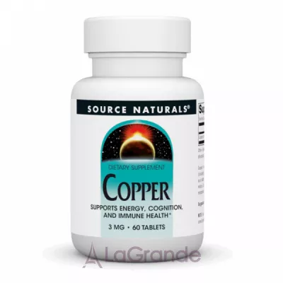 Source Naturals Copper 3 mg      ,     