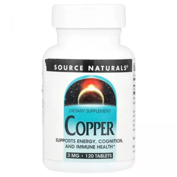 Source Naturals Copper 3 mg ���� � ��������� ��� ����������� �������, ����������� ������� � ���������� ����������