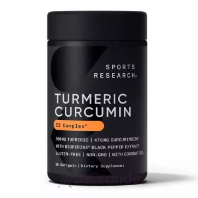 Sports Research Turmeric Curcumin C3 Complex 500 mg   