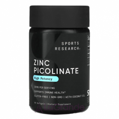 Sports Research Zinc Picolinate High Potency 30 mg    