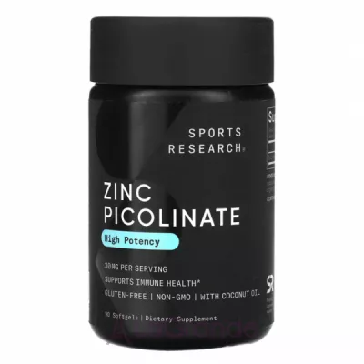 Sports Research Zinc Picolinate High Potency 30 mg    