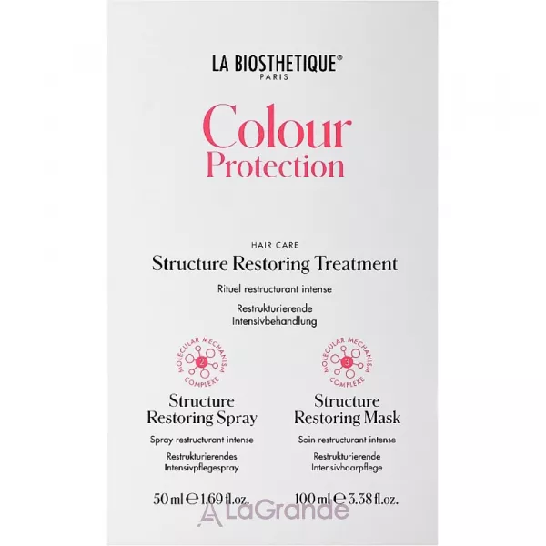 La Biosthetique Colour Protection Structure Restoring Treatment ���� ��� ���������� ����ﳿ ������� (mask/100ml + spray/50ml)