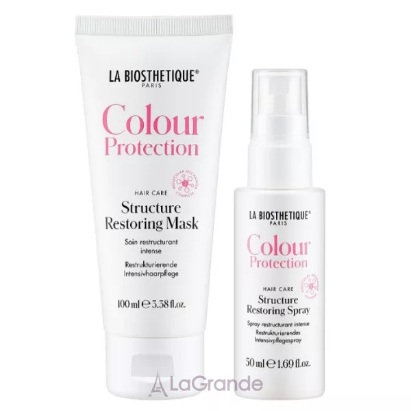 La Biosthetique Colour Protection Structure Restoring Treatment ���� ��� ���������� ����ﳿ ������� (mask/100ml + spray/50ml)