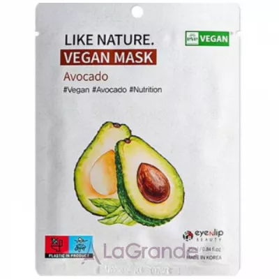 ֲ Eyenlip Like Nature Vegan Mask Avocado      