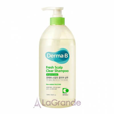 Derma:B Fresh Scalp Clear Shampoo Bergamot Green    