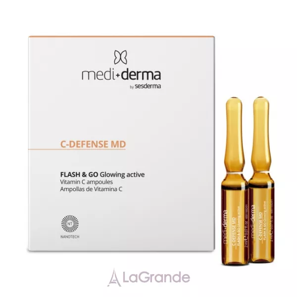 Mediderma C-DEFENSE MD Flash & Go Glowing Active Ampoules ���������������� ��������� � �������