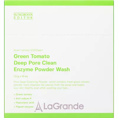 Sungboon Editor Green Tomato Deep Pore Clean Enzyme Powder Wash          