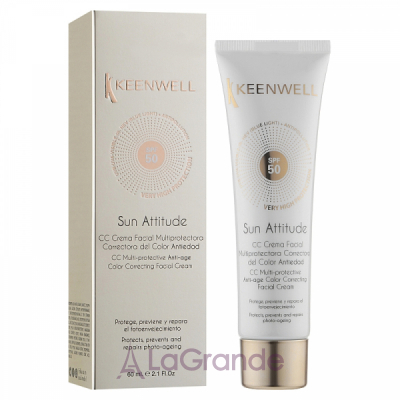 Keenwell Sun Attitude CC Multi-Protective Color Correcting Facial Cream SPF50   -   
