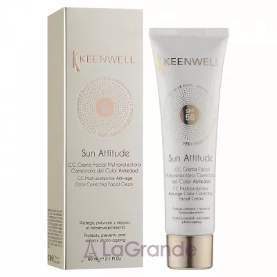 Keenwell Sun Attitude CC Multi-Protective Color Correcting Facial Cream SPF50   -   