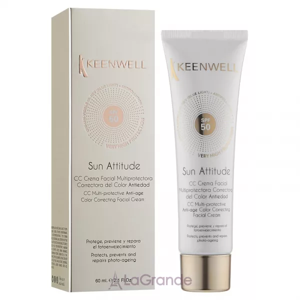 Keenwell Sun Attitude CC Multi-Protective Color Correcting Facial Cream SPF50 �������������� ������������� CC-���� �� ��������� �������