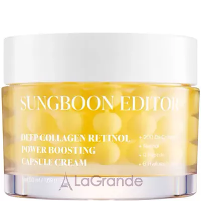 Sungboon Editor Deep Collagen Retinol Power Boosting Capsule Cream  -      