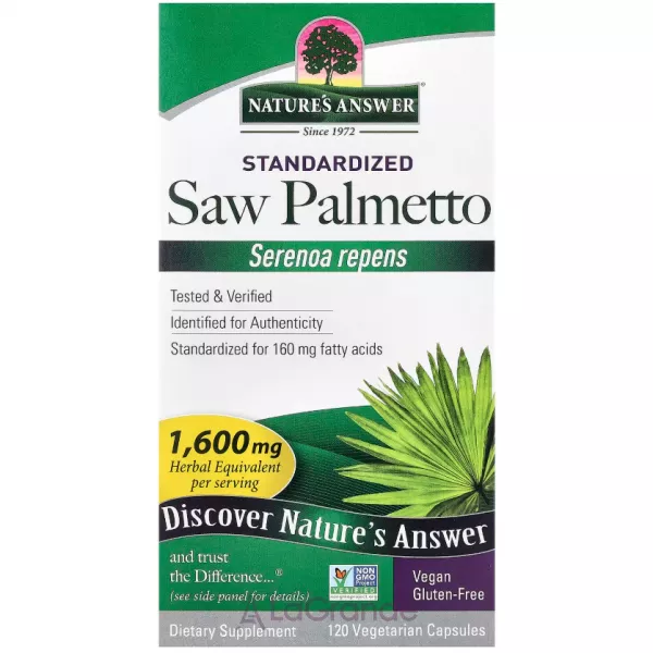 Nature's Answer Saw Palmetto Standardized 1600 mg ����������� ������� 
