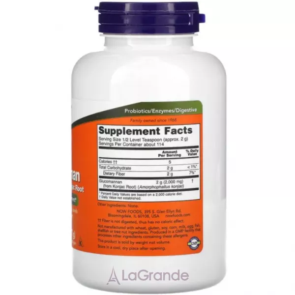 Now Foods Glucomannan Pure Powder ����������� ������� 