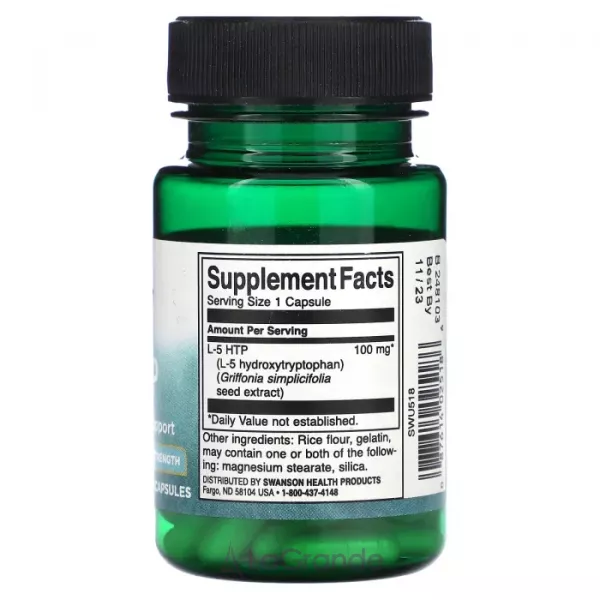 Swanson 5-HTP Extra Strength 100 mg ĳ������ ������� ��� �������� ��� 