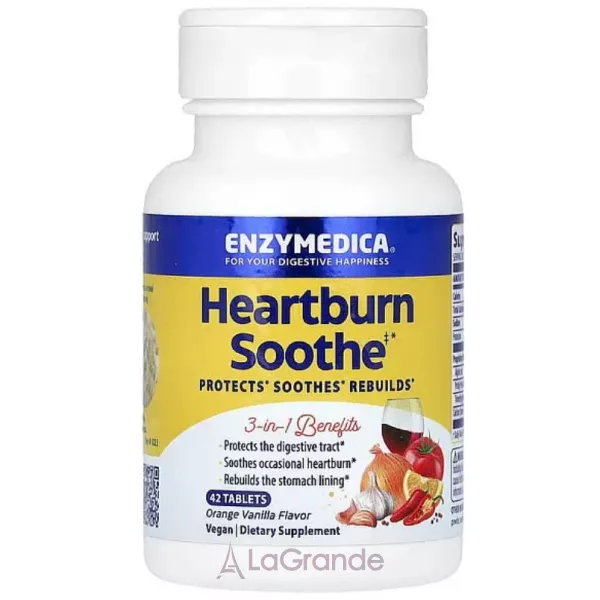 Enzymedica Heartburn Soothe ��������������� �������� �� ������, ����������� �������� �� ������ ��������-������