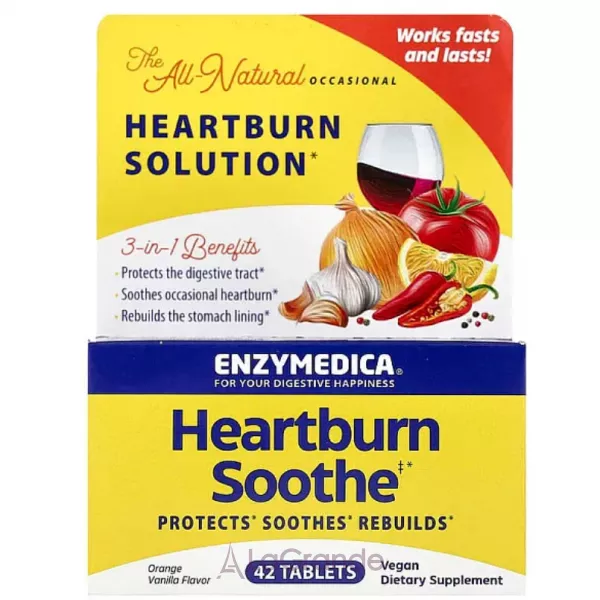 Enzymedica Heartburn Soothe ��������������� �������� �� ������, ����������� �������� �� ������ ��������-������