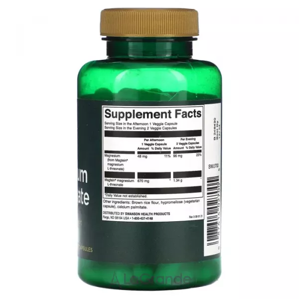 Swanson Magnesium L-Threonate ĳ������ ������� 