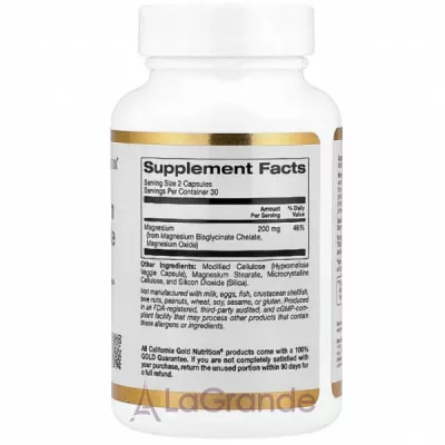 California Gold Nutrition Magnesium Bisglycinate ĳ  