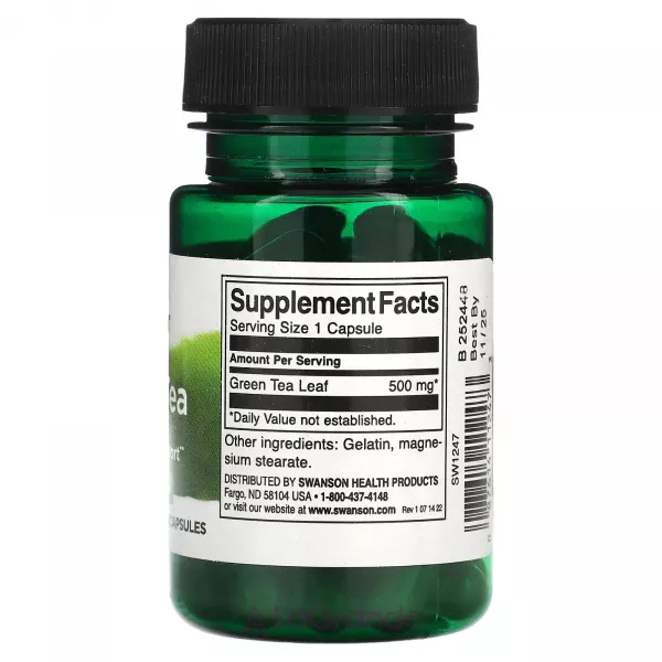 Swanson Green Tea 500 mg ĳ������ ������� 