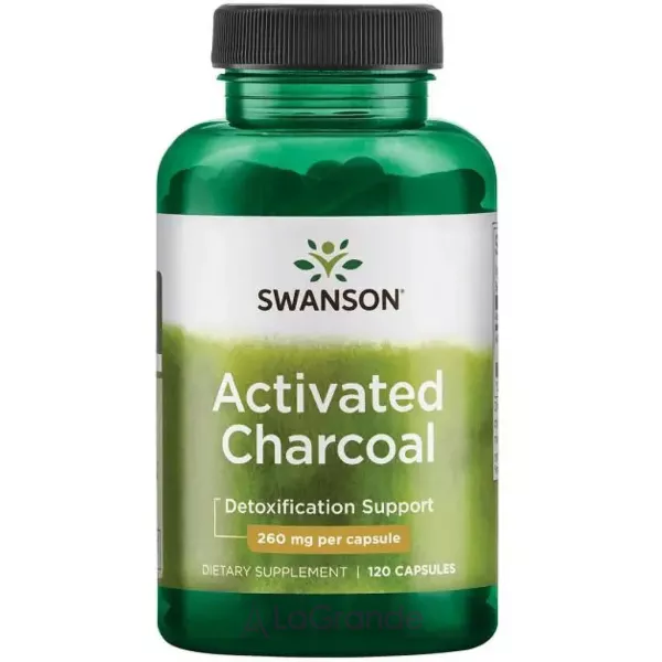 Swanson Activated Charcoal 260 mg ������� ������� 