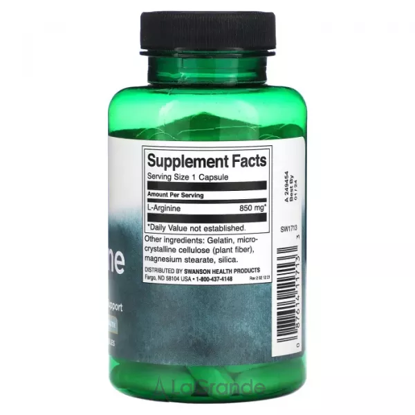 Swanson L-Arginine 850 mg ����������� ������� 