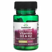 Swanson Extra Strength Vitamins D3 & K2 ĳ������ ������� "³����� D3 �� K2, ������ ����"