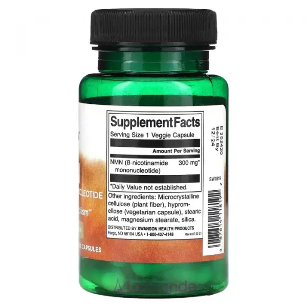 Swanson NMN Nicotinamide Mononucleotide 300 mg ĳ������ ������� 