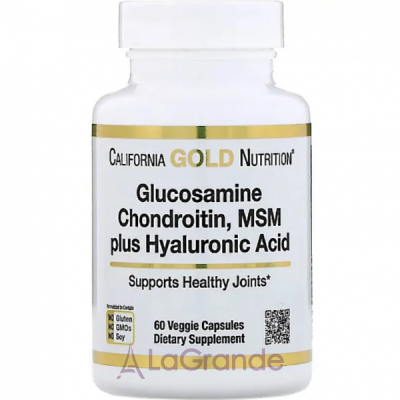 California Gold Nutrition Glucosamine Chondroitin, MSM plus Hyaluronic Acid ĳ  