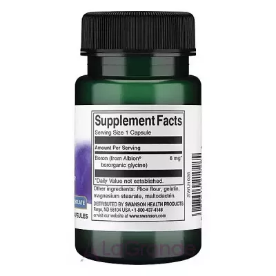 Swanson Albion Boron Boroganic Glycine 6 mg ĳ  