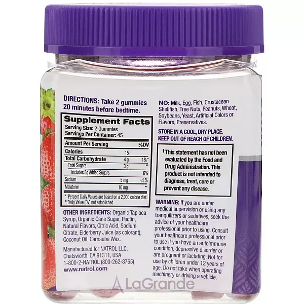Natrol Melatonin Gummies 10 mg ĳ������ ������� 