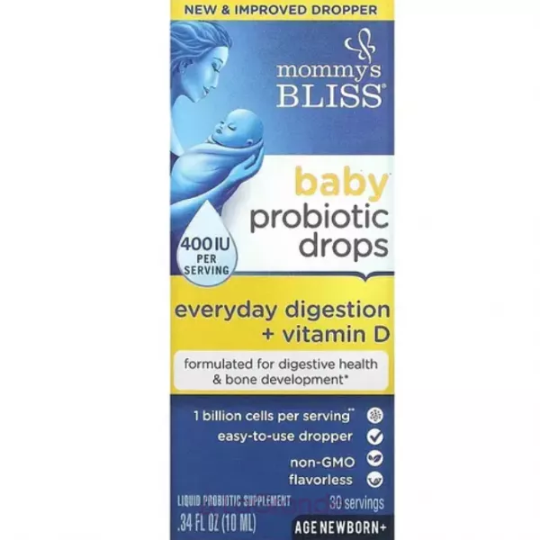 Mommy's Bliss Baby Probiotic Drops+Vitamin D 400 IU ���������� ��� ������������� + ������� D 400 ��
