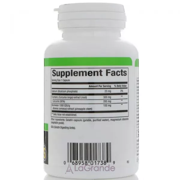 Natural Factors Turmeric & Bromelain 450 mg ĳ������ ������� 