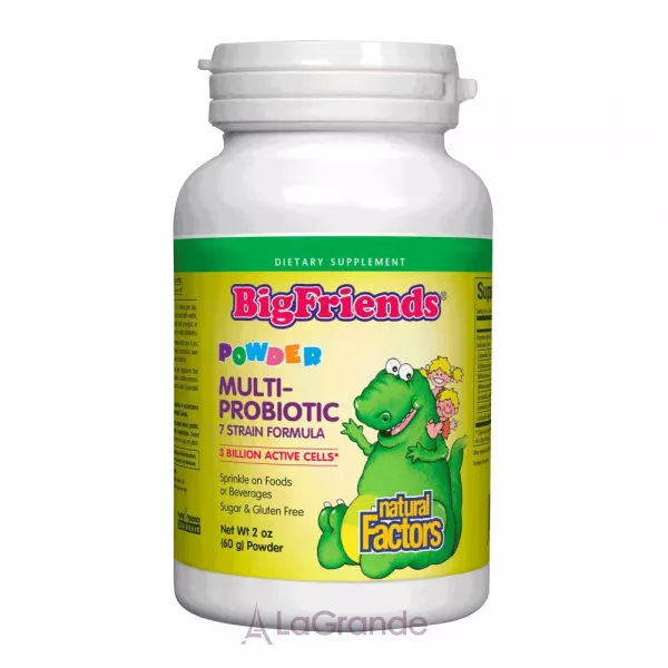 Natural Factors Big Friends Multi-Probiotic Powder 3 Billion Active Cells ĳ������ ������� ��� ���� 