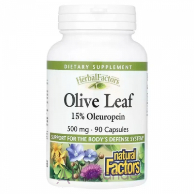 Natural Factors Olive Leaf 500 mg ĳ  