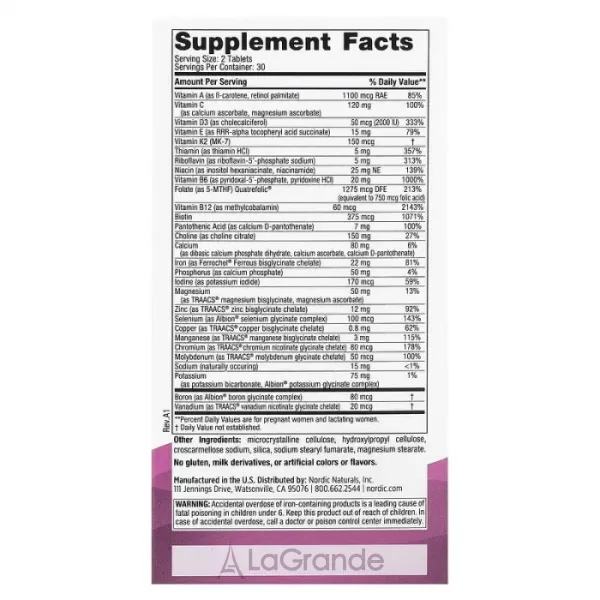 Nordic Naturals Prenatal Multivitamin �������������� ��� ����������