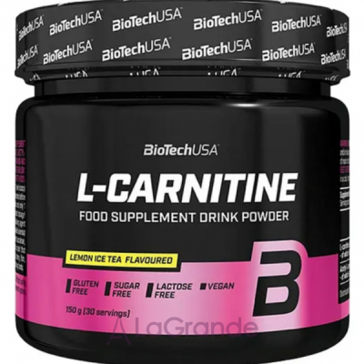 Biotech USA L-Carnitine Drink Powder Lemon Ice Tea L- 