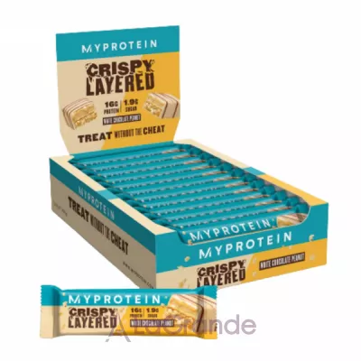 Myprotein Crispy Layered White Chocolate Peanut   