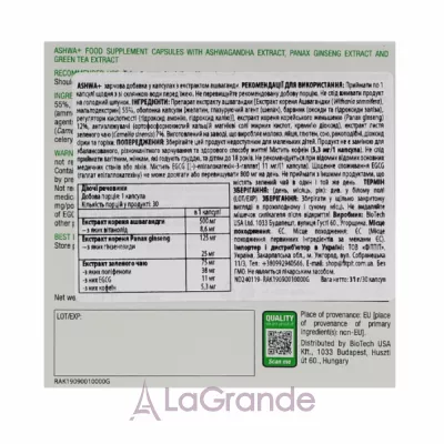 BioTech USA  Ashwa+ ³- 