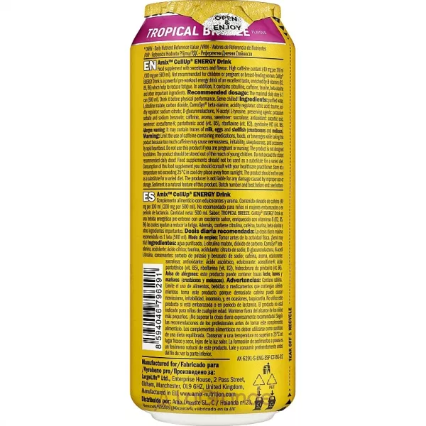 Amix CellUP Pre Workout Drink Tropical Breeze ����������������� �������� CellUP 