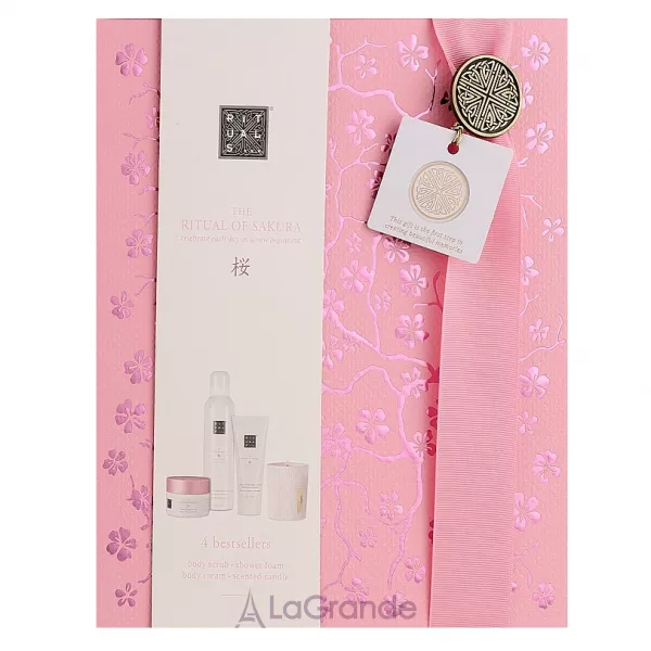 Rituals The Ritual Of Sakura Medium Gift Set 2024 ����� ��� ���� (scr/125g + cr/100ml + foam/200ml + candle/140g)