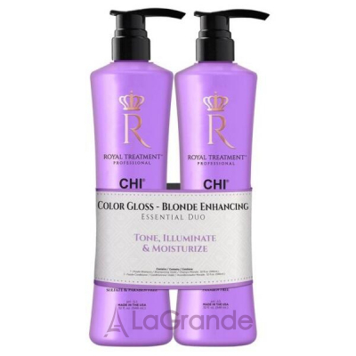 CHI Royal Treatment Color Gloss Blonde Enhancing Essentials Duo      (shm/946ml + cond/946ml)
