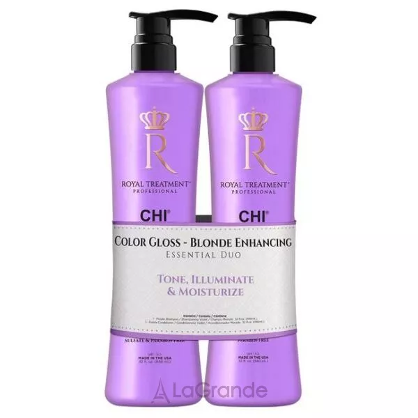 CHI Royal Treatment Color Gloss Blonde Enhancing Essentials Duo ����� ��� ������������� �������� ����� (shm/946ml + cond/946ml)