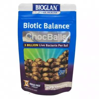 Bioglan Biotic Balance Chocoballs 3 Billion Dark Chocolate     