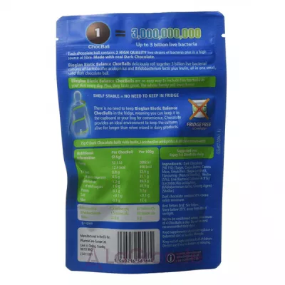 Bioglan Biotic Balance Chocoballs 3 Billion Dark Chocolate     