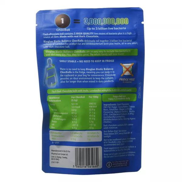 Bioglan Biotic Balance Chocoballs 3 Billion Dark Chocolate �������� ��� ��������� ��� ��������