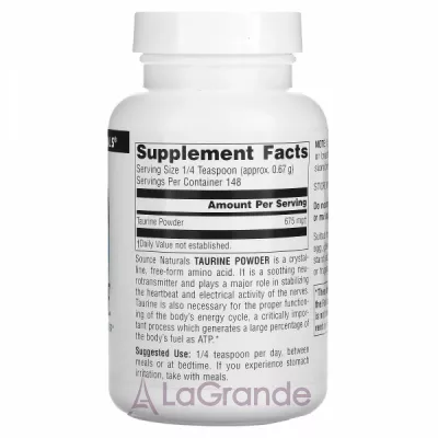 Source Naturals Taurine Powder   