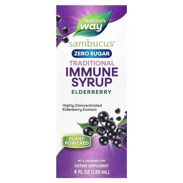 Nature's Way Sambucus Traditional Elderberry Immune Syrup Zero Sugar ����� ������ ��� �������� ���������, ��� �����